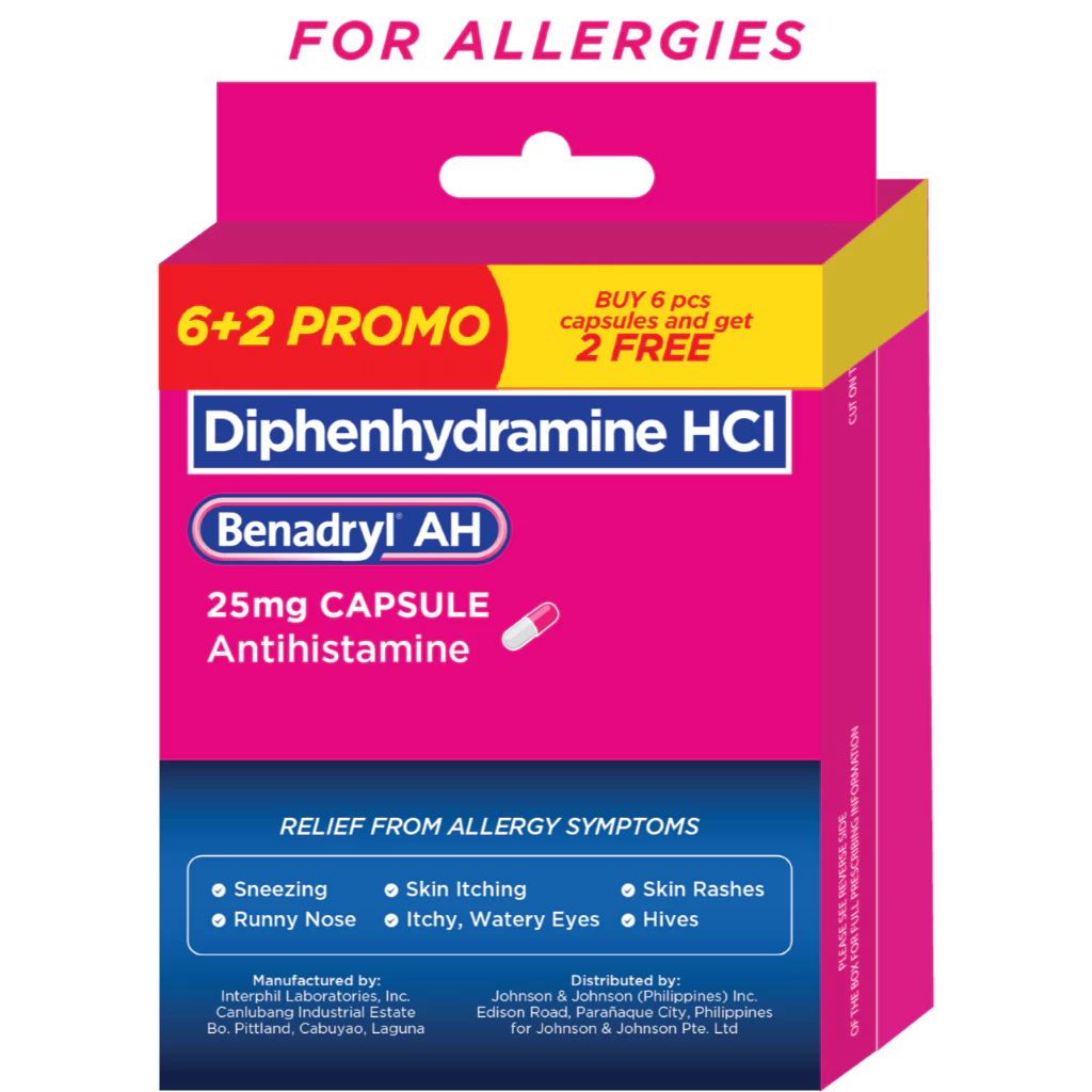 Benadryl AH 25mg Capsule Antihistamine