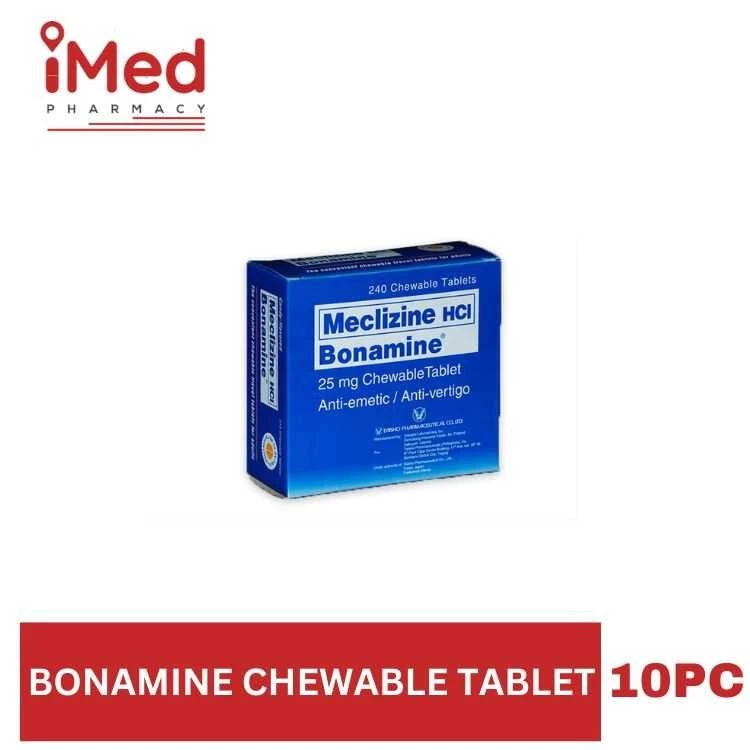 Bonamine Meclizine HCl chewable anti-emetic anti-vertigo